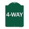 Signmission Designer Series Sign-4-Way, Green & White Aluminum Architectural Sign, 18" x 24", GW-1824-24374 A-DES-GW-1824-24374 - alternate 1
